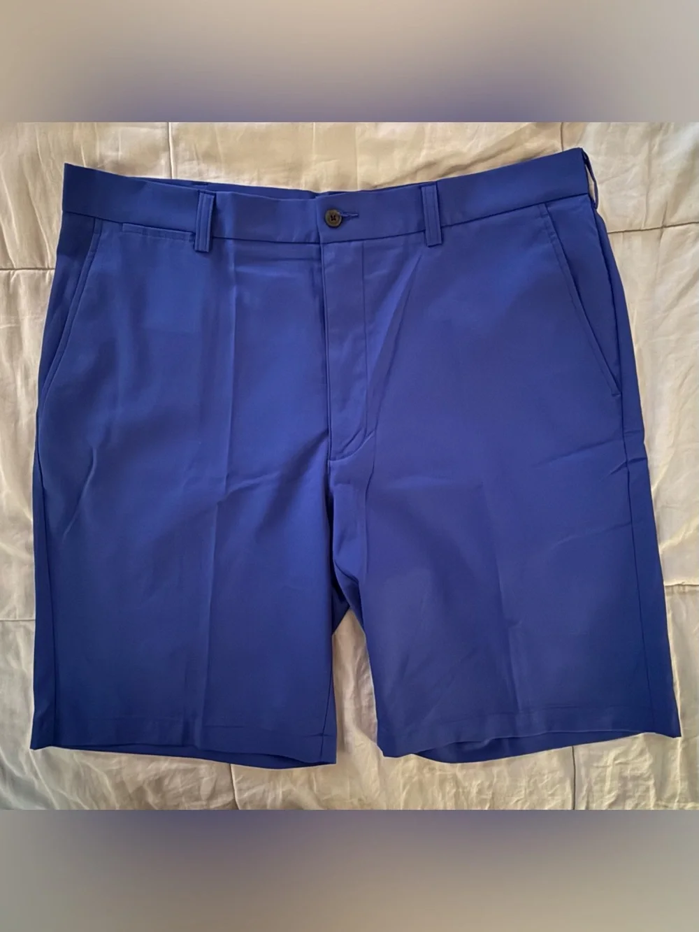 Men’s PGA Tour Flat Front Golf Shorts in Royal Blue